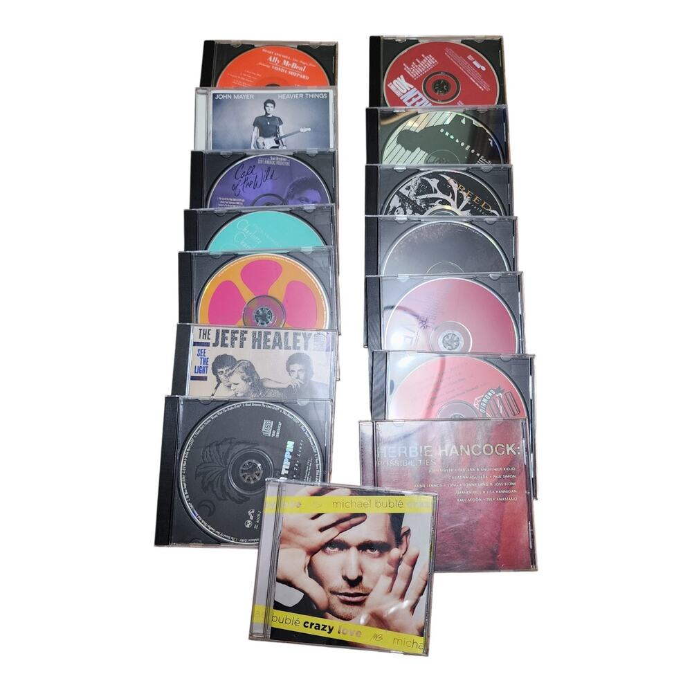 Lot of 15 Music CDs Vintage Oldies Country Soft Rock Jazz Mixed Genres W Cases